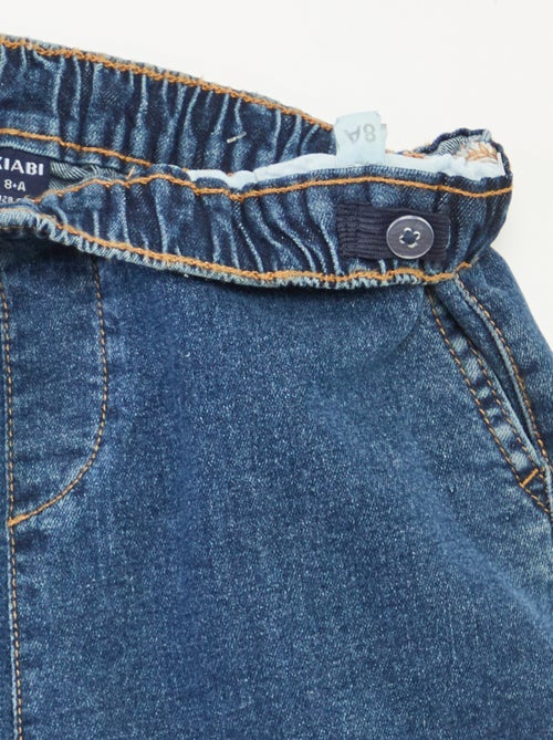 Pantalon multipoches en denim stretch - Coupe + confortable - Kiabi