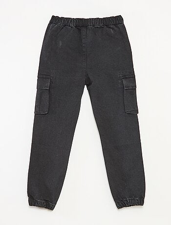 Pantalon multipoches en denim stretch - Coupe + confortable