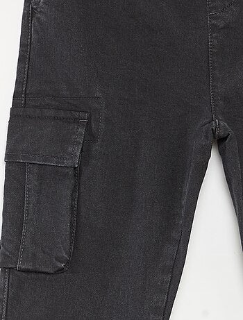 Pantalon multipoches en denim stretch - Coupe + confortable