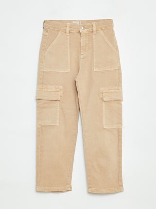 Pantalon multipoches en twill- Coupe + confortable