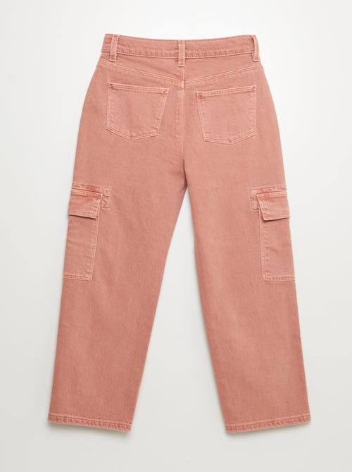 Pantalon multipoches en twill- Coupe + confortable - Kiabi