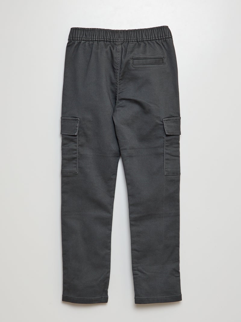 Pantalon multipoches Gris - Kiabi