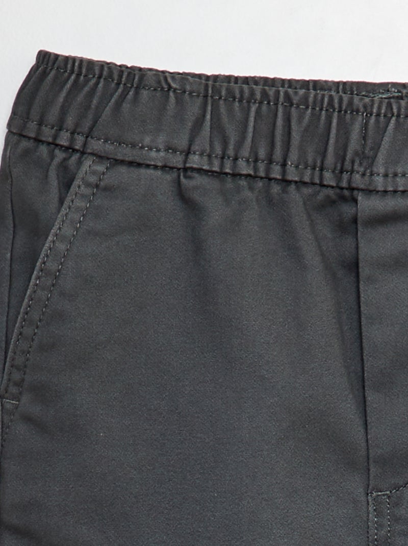Pantalon multipoches Gris - Kiabi
