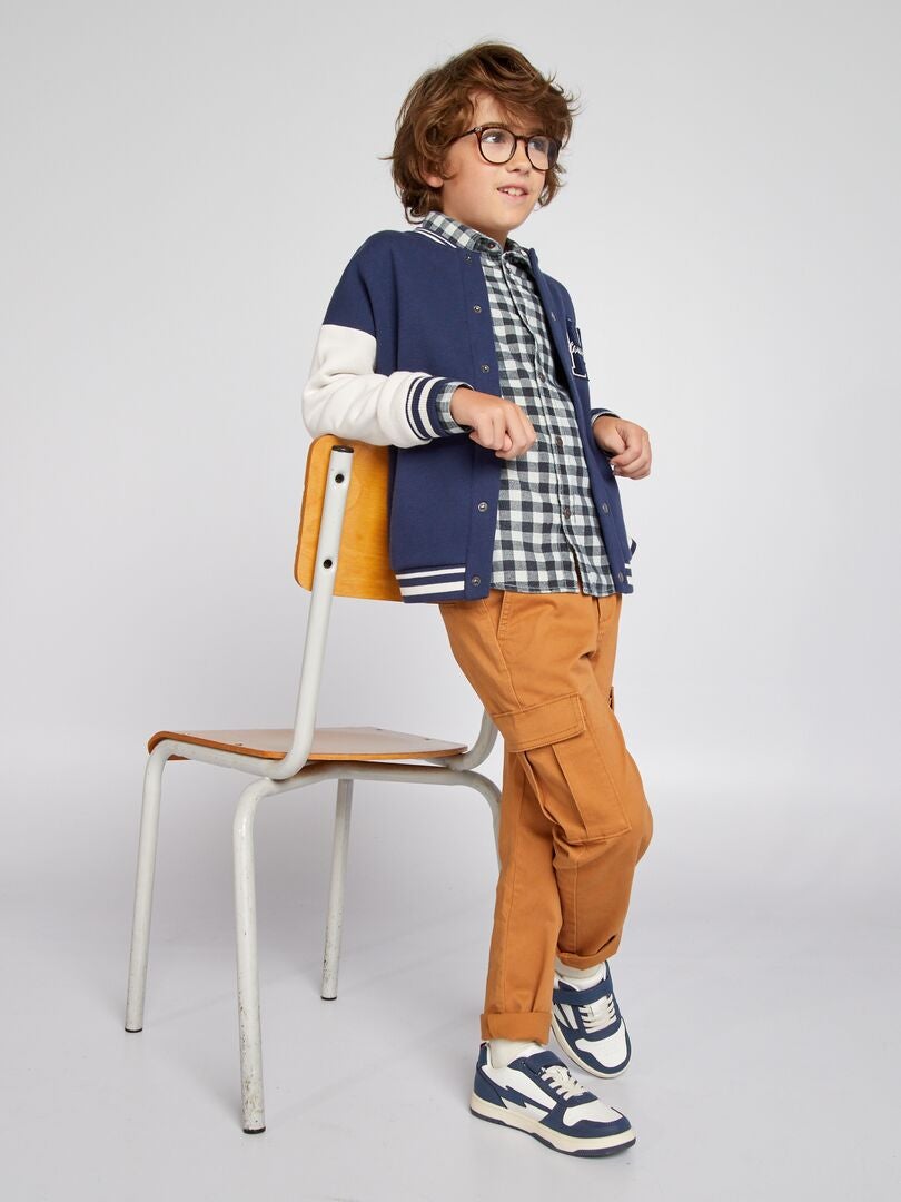 Pantalon multipoches Marron - Kiabi