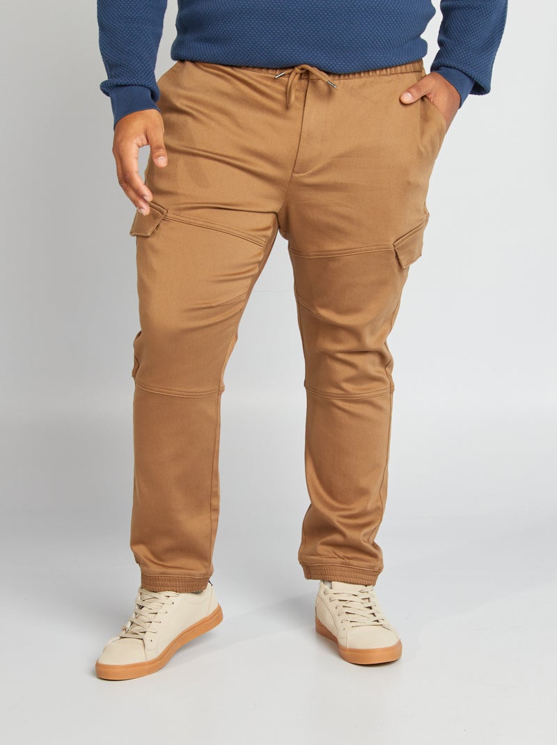 Pantalon multipoches Marron - Kiabi