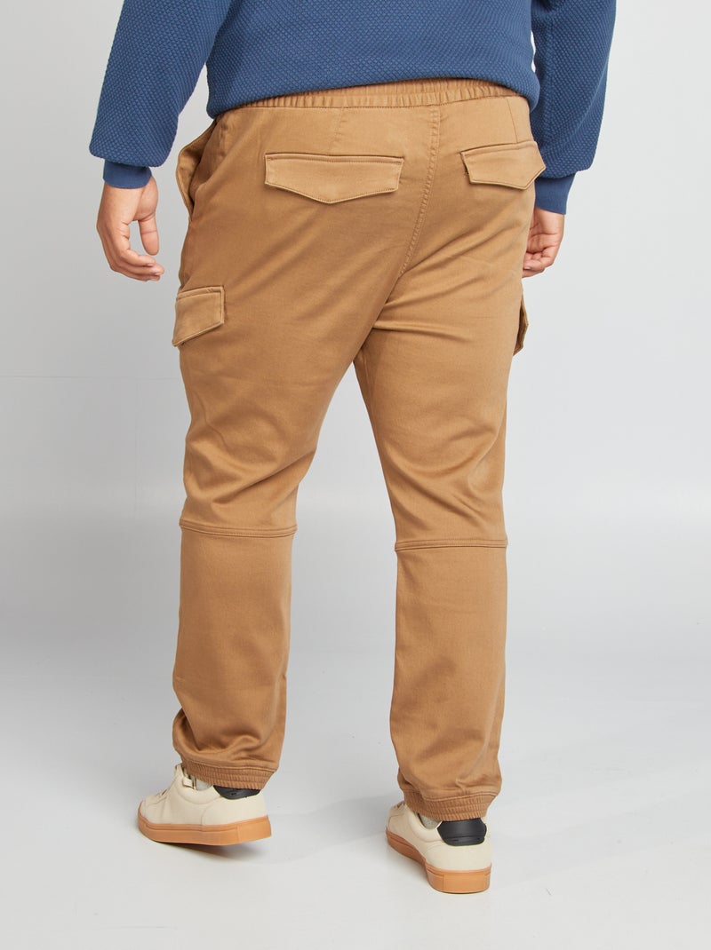 Pantalon multipoches Marron - Kiabi