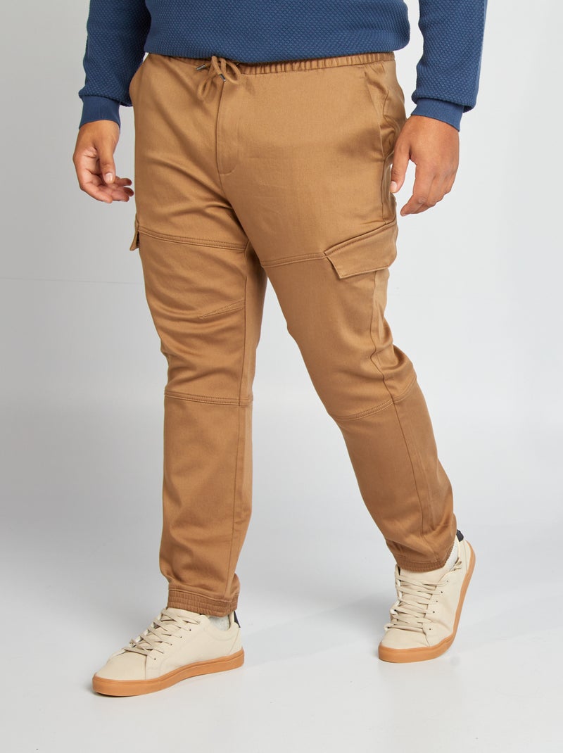 Pantalon multipoches Marron - Kiabi