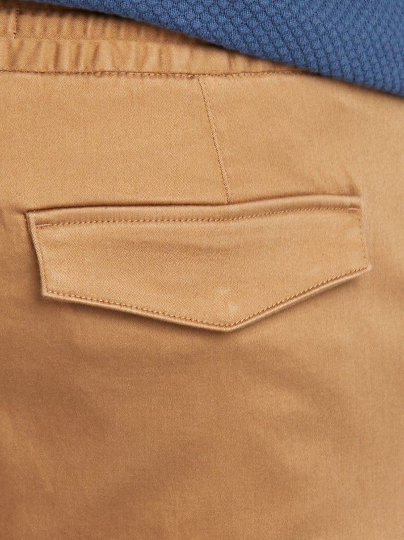 Pantalon multipoches Marron - Kiabi