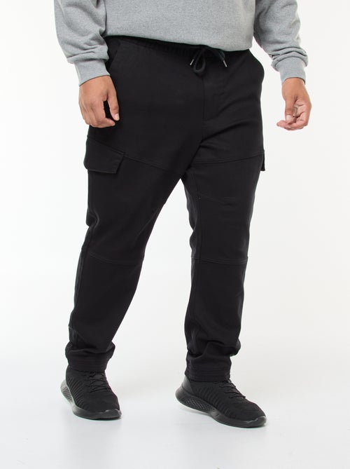 Pantalon multipoches uni avec ceinture élastiquée - Kiabi