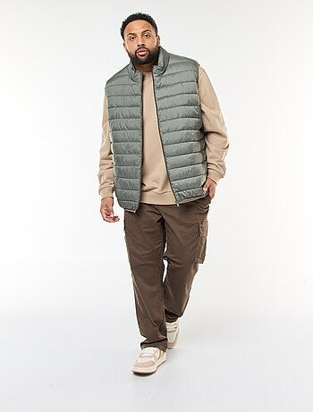 Pantalon multipoches uni avec passant pour ceinture