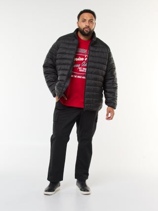 Pantalon multipoches uni avec passant pour ceinture