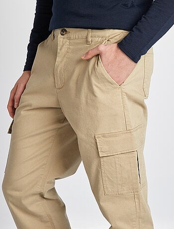 Pantalon multipoches uni