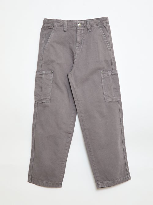 Pantalon multipoches uni - Kiabi