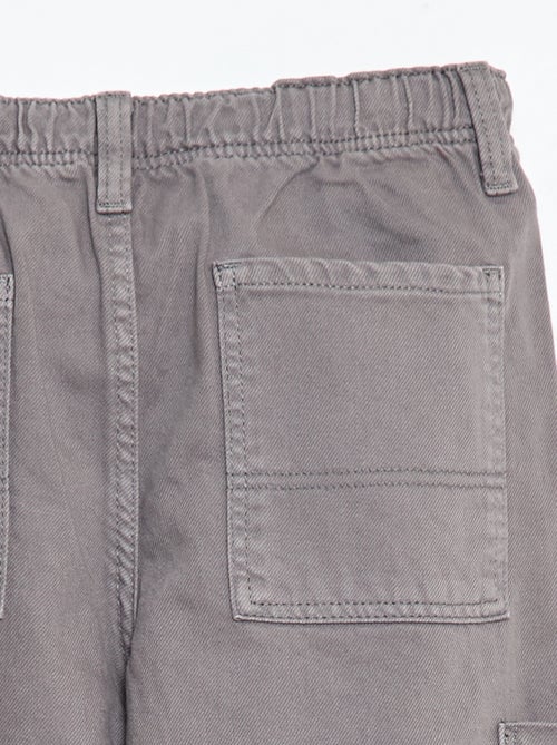 Pantalon multipoches uni - Kiabi