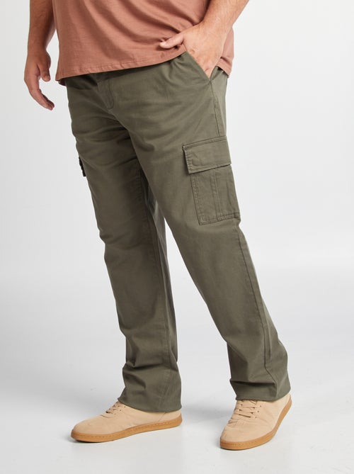 Pantalon multipoches uni - Kiabi