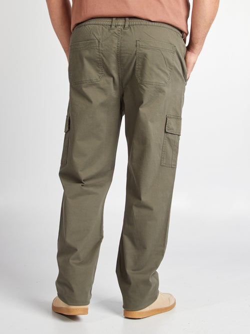 Pantalon multipoches uni - Kiabi