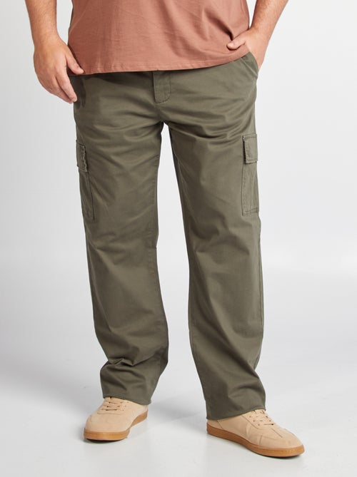 Pantalon multipoches uni - Kiabi