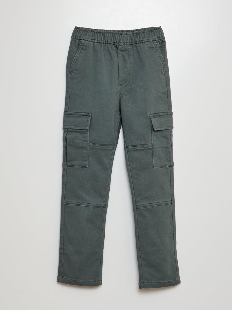 Pantalon multipoches Vert - Kiabi