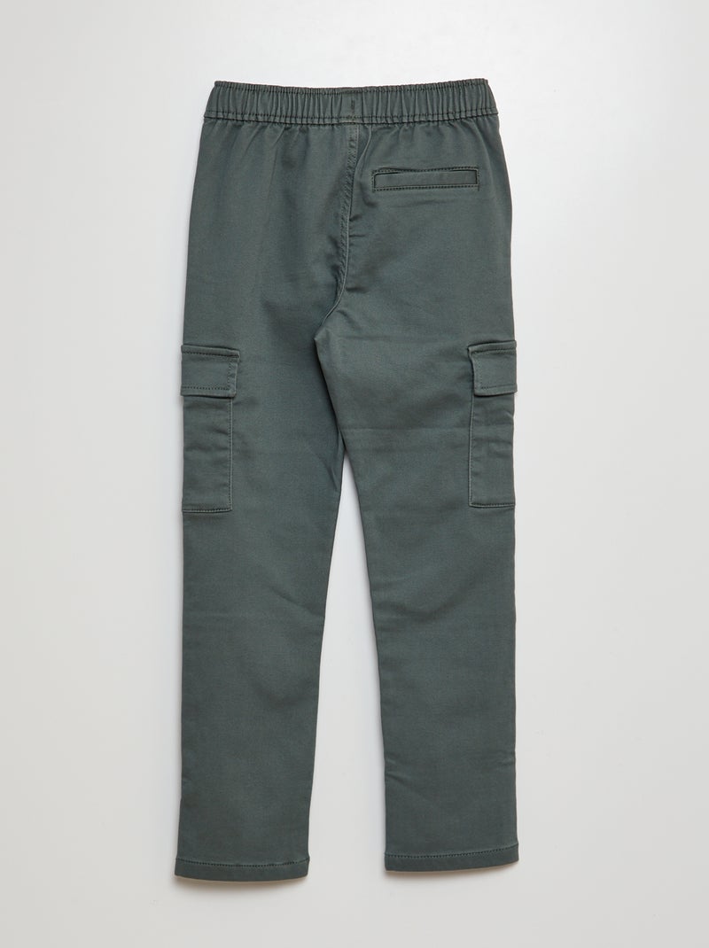 Pantalon multipoches Vert - Kiabi