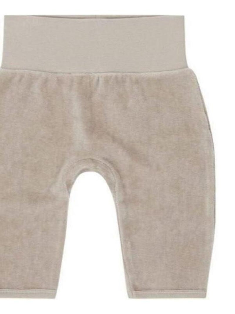 Pantalon Naissance en Velours Bio Taupe Gris - Kiabi