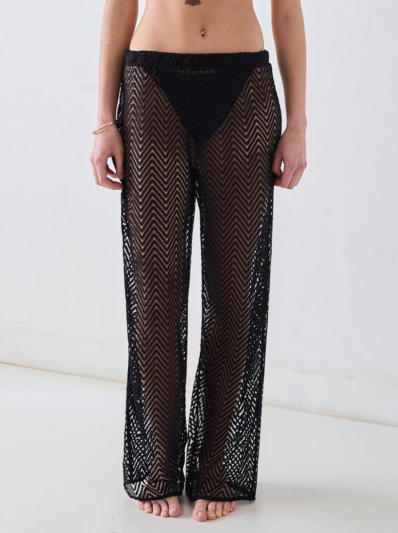 Pantalon nougat - rougegorge lingerie Noir - Kiabi