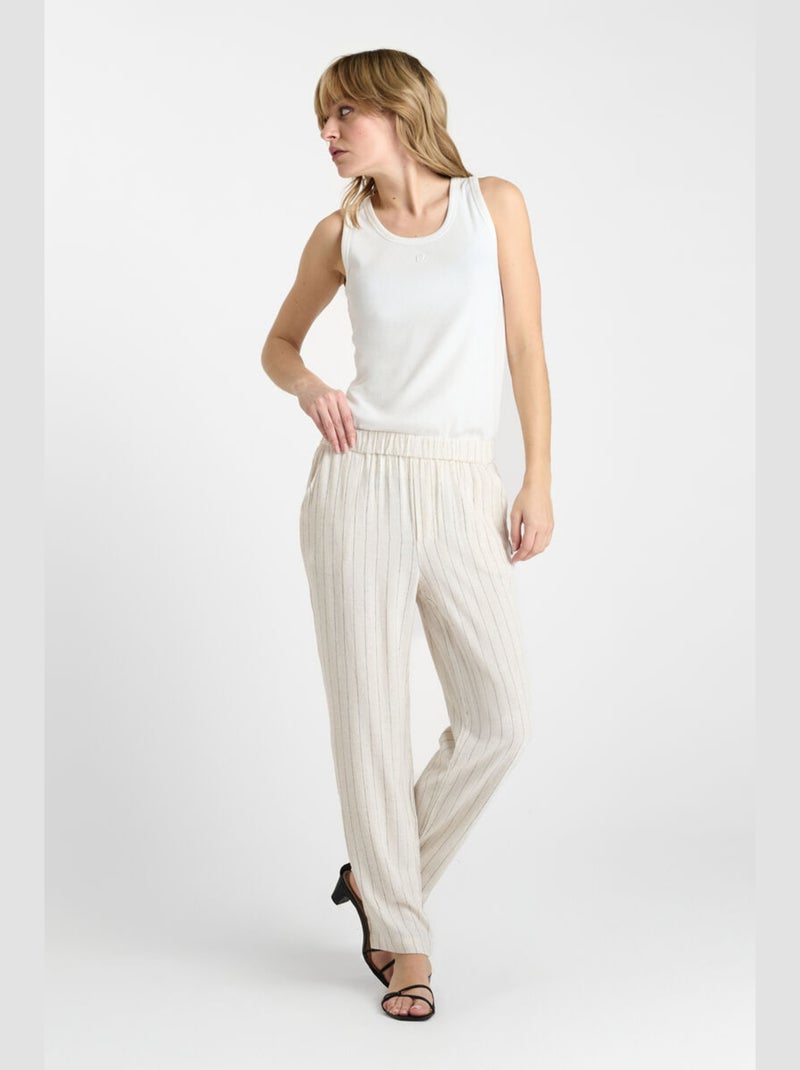 Pantalon OLIVER droite 'Le Temps Des Cerises' Blanc - Kiabi