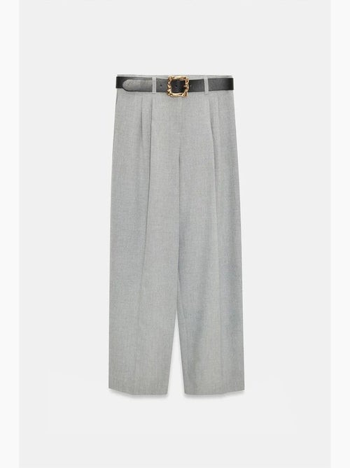 Pantalon palazzo à jambe large et ceinture dilvin - Kiabi