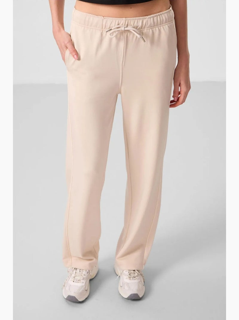 Pantalon palazzo à jambe large tommy Beige argile - Kiabi