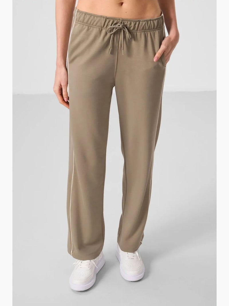 Pantalon palazzo à jambe large tommy Kaki - Kiabi
