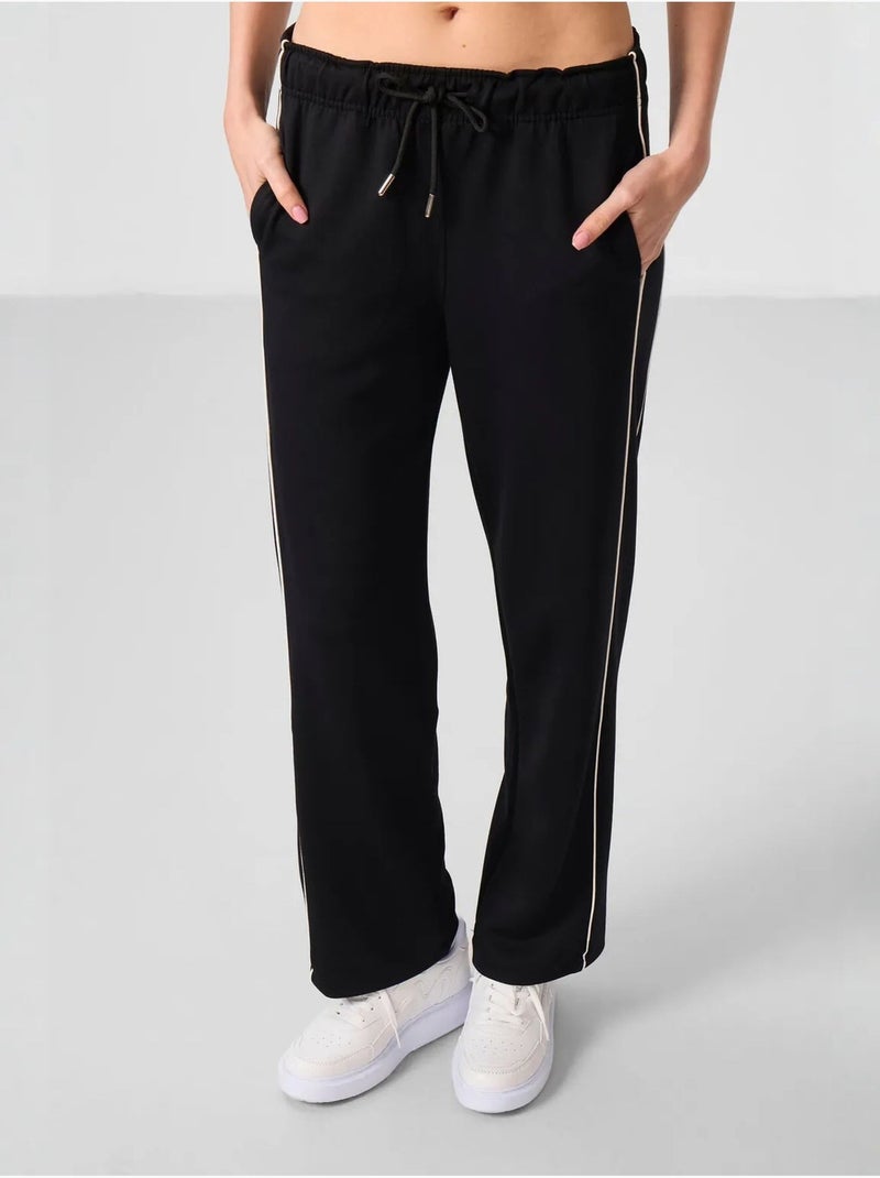 Pantalon palazzo à jambe large tommy Noir - Kiabi