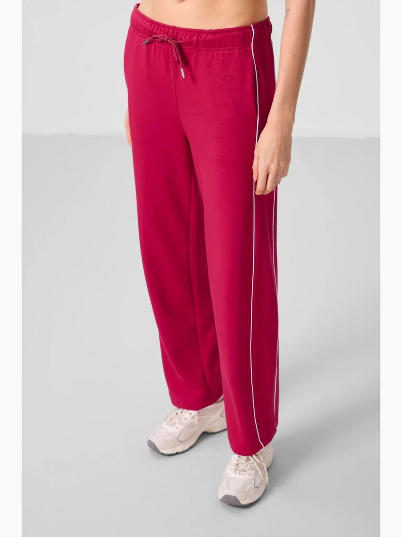 Pantalon palazzo à jambe large tommy Rouge cachemire - Kiabi