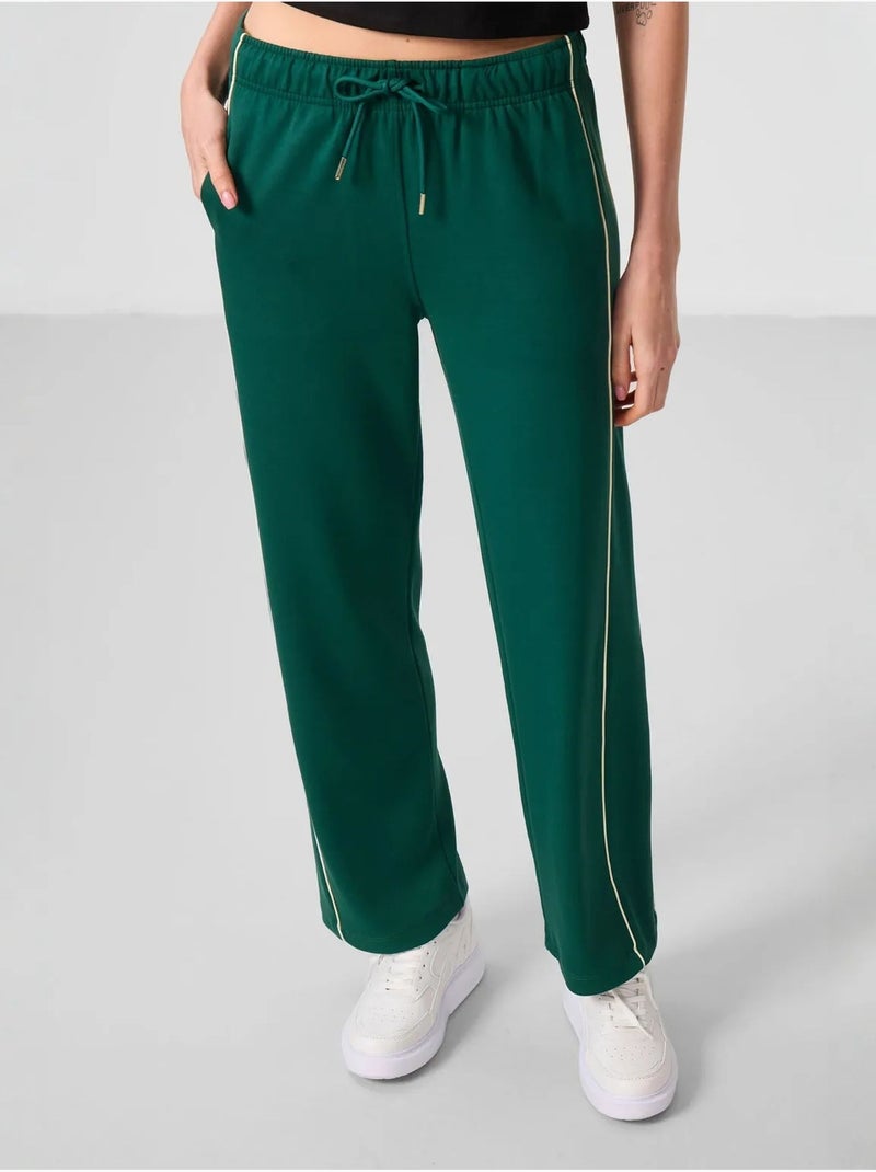 Pantalon palazzo à jambe large tommy Vert - Kiabi