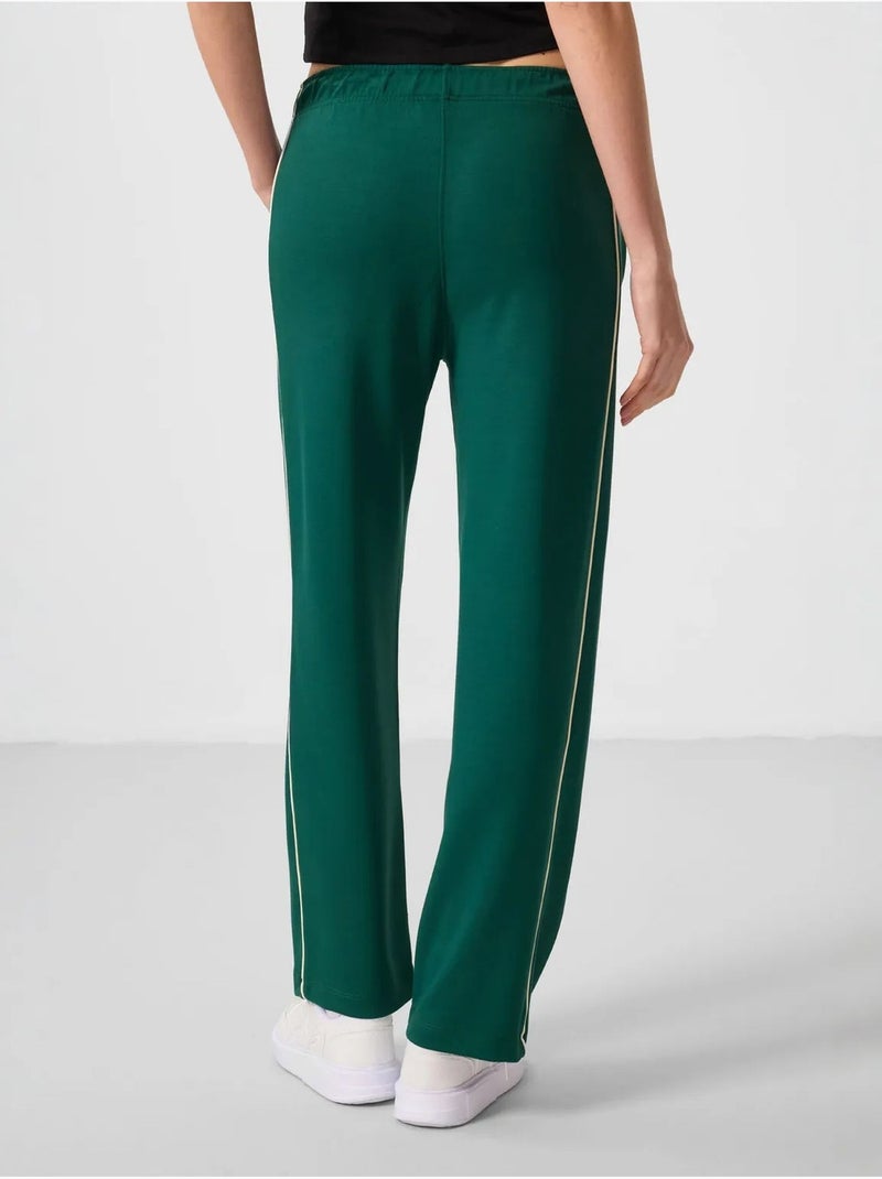 Pantalon palazzo à jambe large tommy Vert - Kiabi