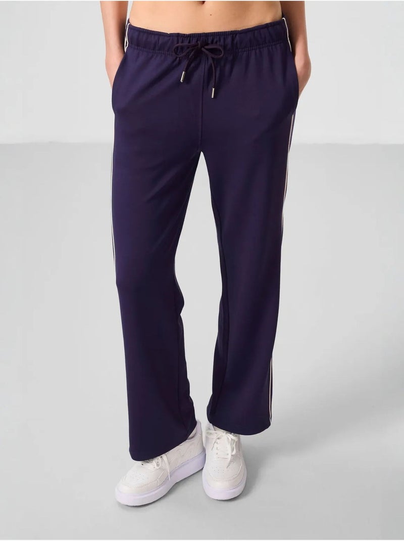 Pantalon palazzo à jambe large tommy Violet aubergine - Kiabi