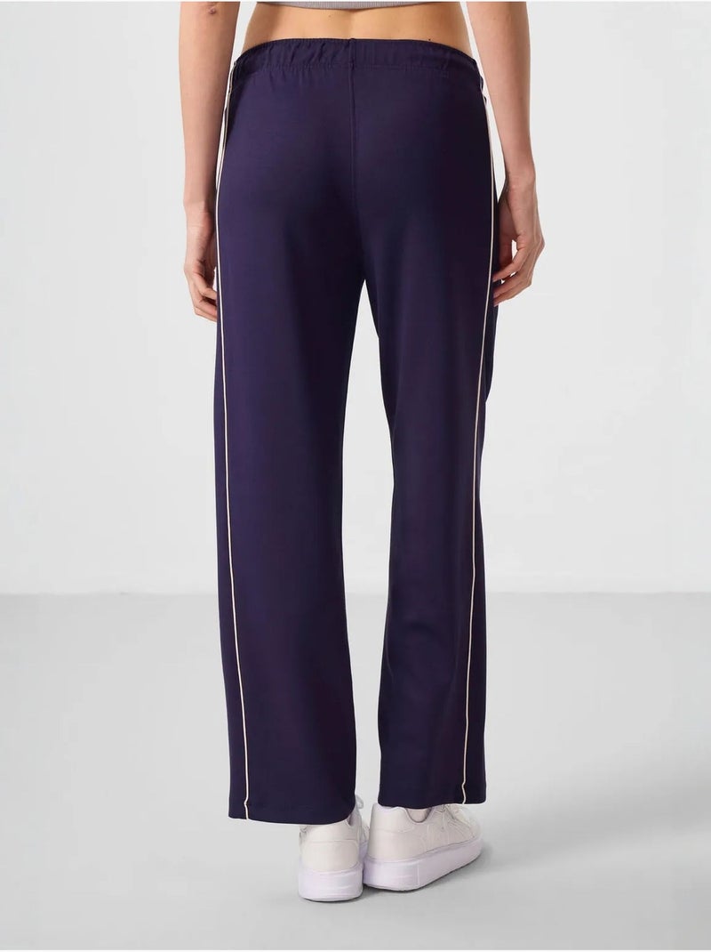 Pantalon palazzo à jambe large tommy Violet aubergine - Kiabi