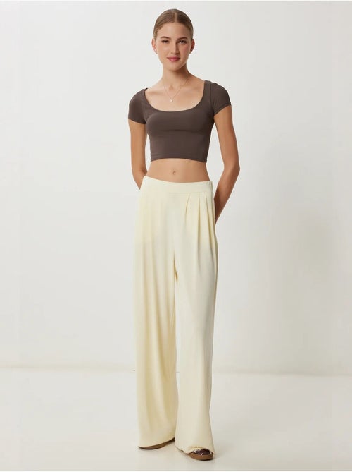 Pantalon palazzo à jambes larges et à enfiler istanbul - Kiabi Pantalon palazzo à jambes larges et à enfiler istanbul - Kiabi