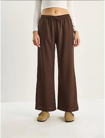 Pantalon palazzo à jambes larges et fermeture à nouer lucci