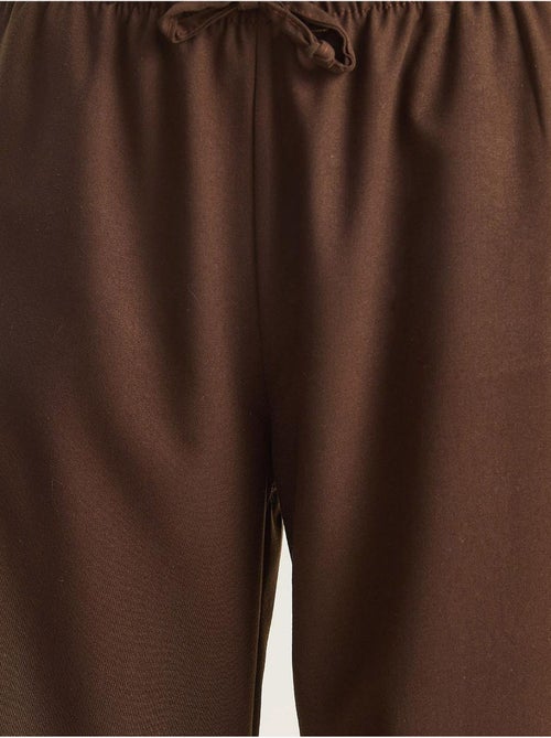 Pantalon palazzo à jambes larges et fermeture à nouer lucci - Kiabi