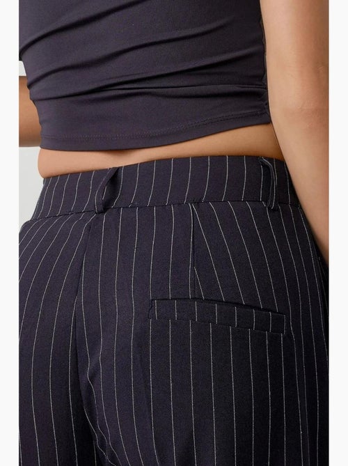 Pantalon palazzo à taille haute et jambes larges à rayures hiccup - Kiabi