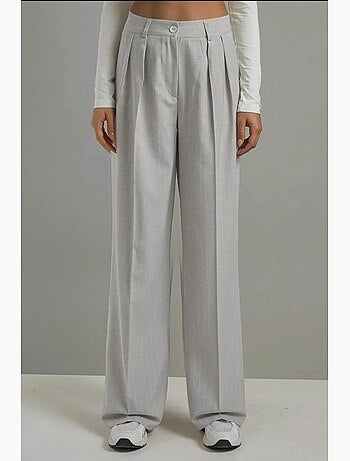 Pantalon palazzo à taille haute et jambes larges à rayures hiccup