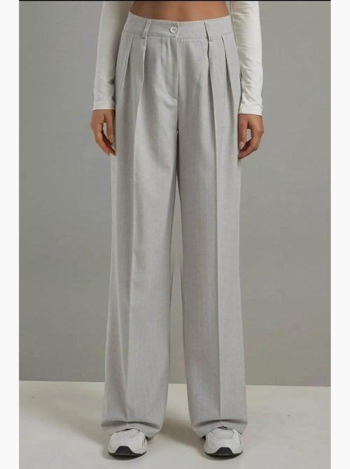 Pantalon palazzo à taille haute et jambes larges à rayures hiccup - Kiabi