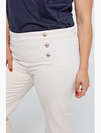 Pantalon Palazzo avec 6 boutons