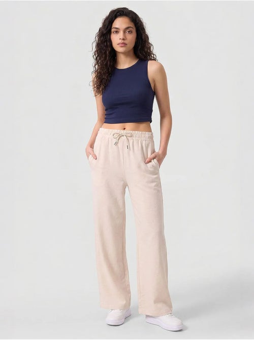 Pantalon palazzo avec cordon de serrage tommy - Kiabi