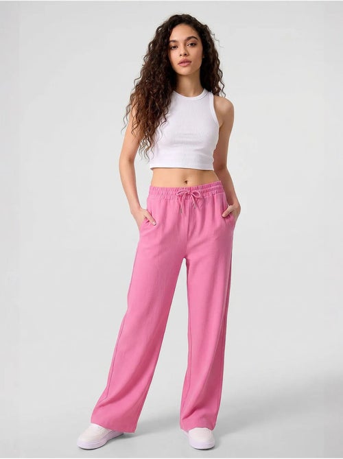 Pantalon palazzo avec cordon de serrage tommy - Kiabi