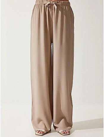 Pantalon palazzo en coton à taille coulissée istanbul