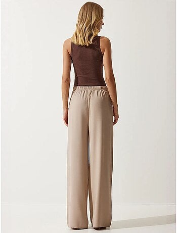 Pantalon palazzo en coton à taille coulissée istanbul