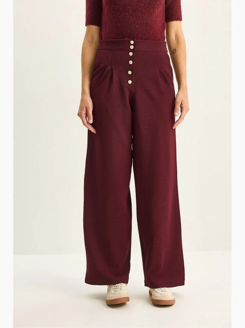Pantalon palazzo en denim taille haute et jambes larges lucci - Kiabi Pantalon palazzo en denim taille haute et jambes larges lucci - Kiabi