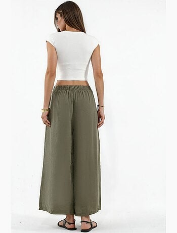 Pantalon palazzo en modal à jambes larges hiccup