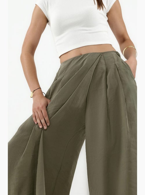 Pantalon palazzo en modal à jambes larges hiccup - Kiabi