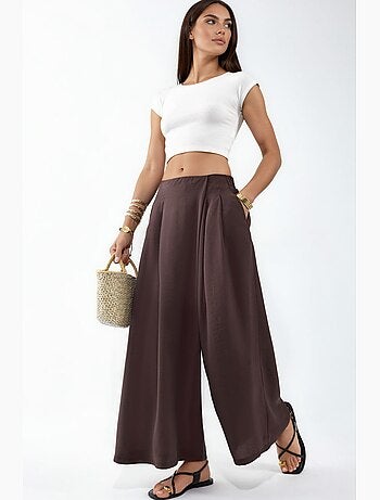Pantalon palazzo en modal à jambes larges hiccup